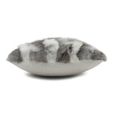 Kussen in konijnenbont grijs/wit - Auguri decoratie & geschenken